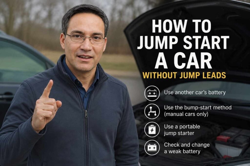 how to jump start a car without jump leads​
