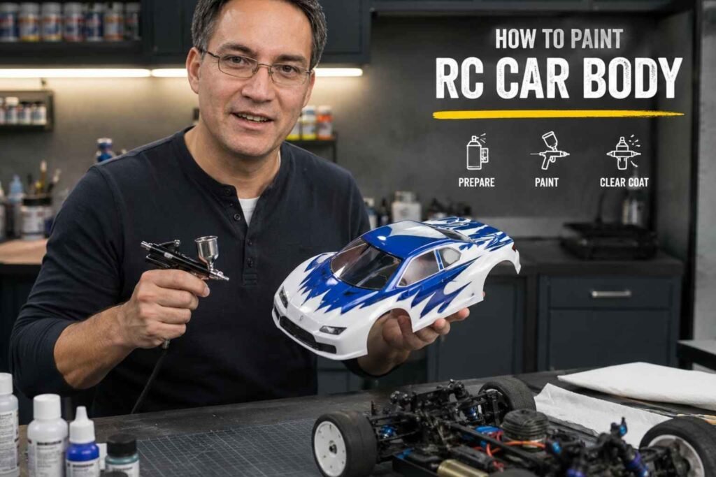 how to paint an rc car body